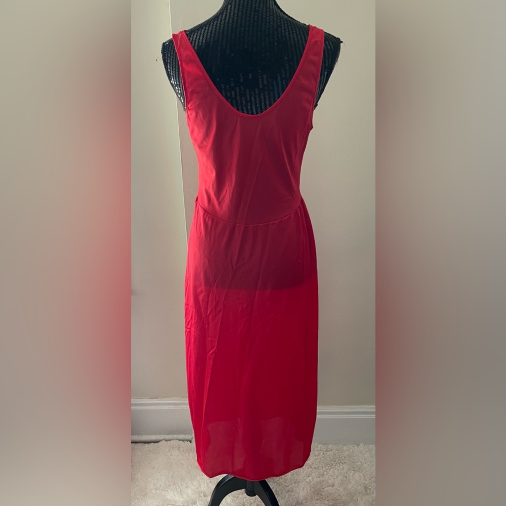 Vintage Bright Red Long Nightgown - Picture 6 of 12